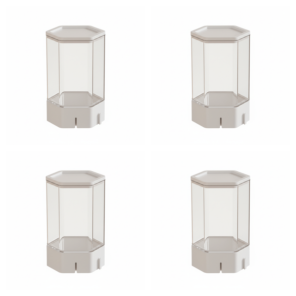 4 Pack Tall Version Dustproof Figure Display Storage Box- White