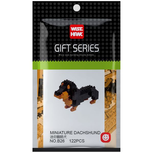 Wisehawk Miniature Dachshund - 122 Pieces (3.3cm Tall)