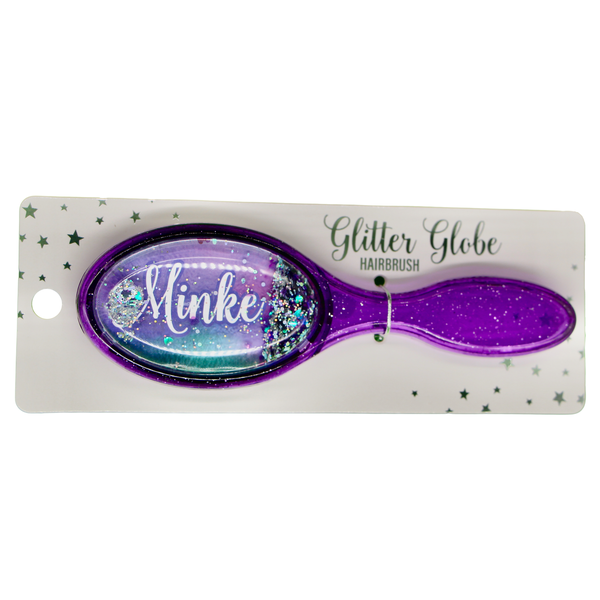Glitter Globe Name Hairbrush - Minke