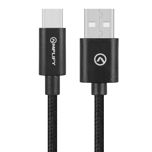 Amplify Linked Series USB-A to Type-C Braided Cable 1.2m - Black