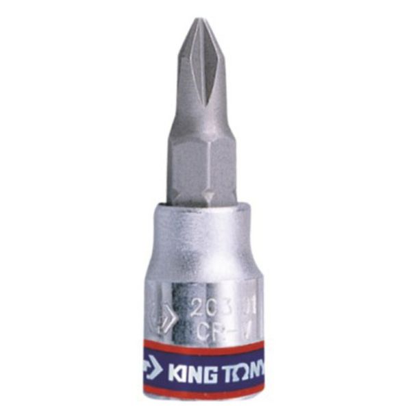 King Tony - Socket Phillips Bit - 1/4 Inch - #2 - 12 Pack