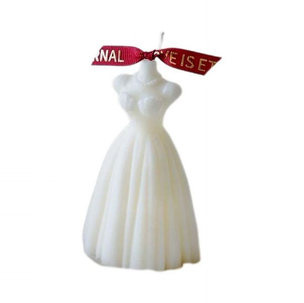 Simple Style Simulated Wedding Dress Shaped Scented Candle
