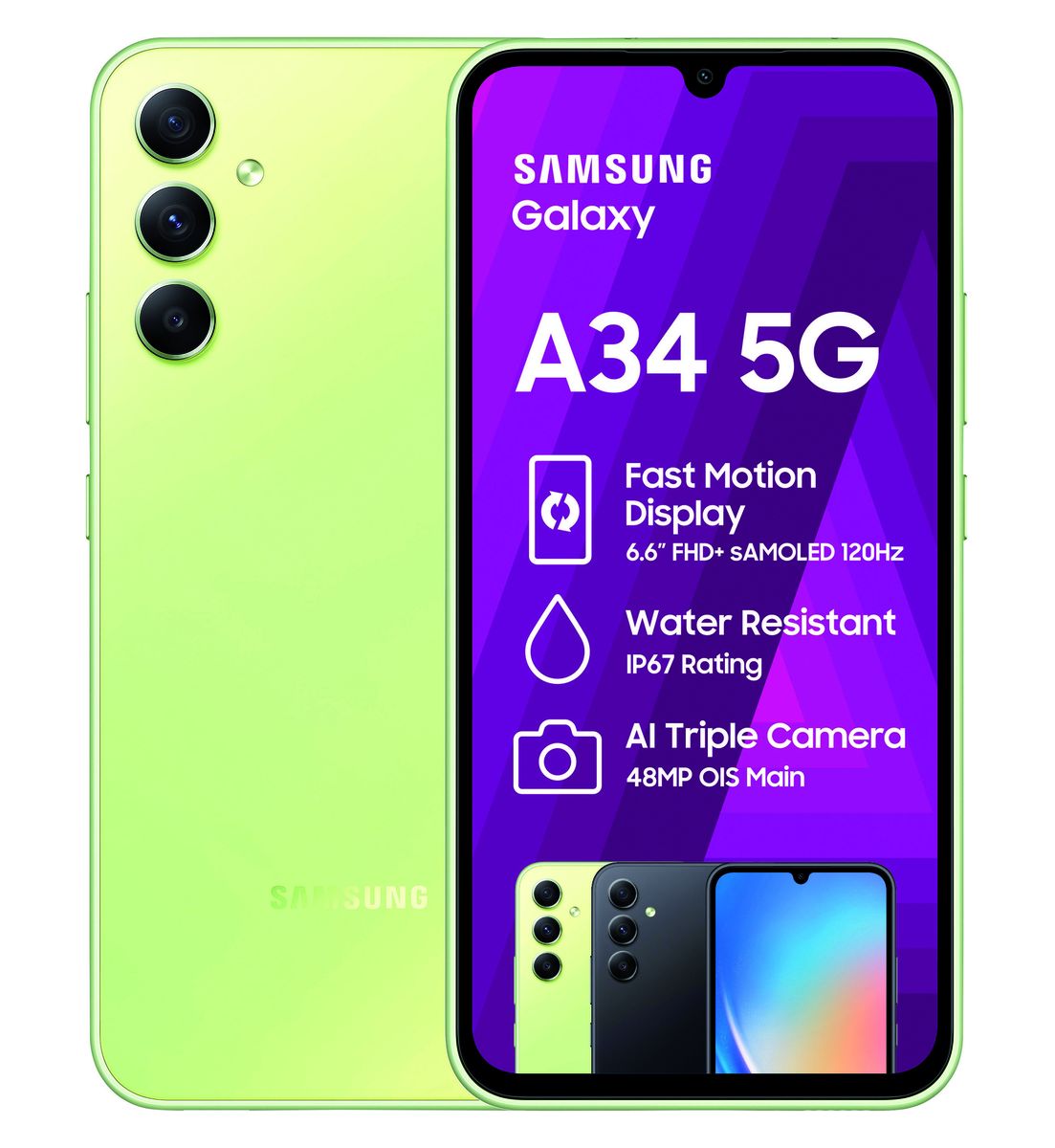 Samsung Galaxy A34 5G 128GB Dual Sim - Light Green