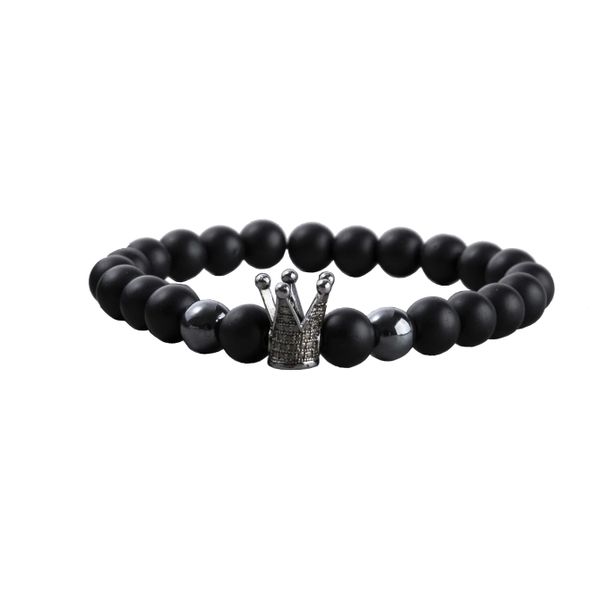 Men's Crown Beaded Bracelet