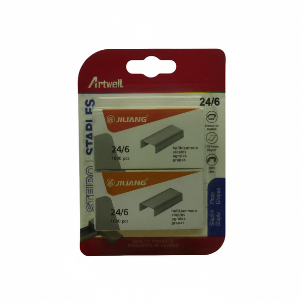 Artwell 24/6 Staples 2000 Piece Durable Metal Staples for Staplers