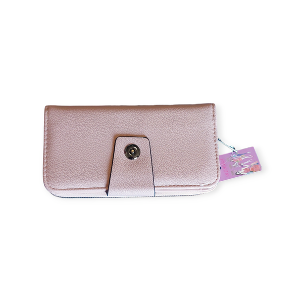 Women's Wallet Zip Around Clutch Purse w/ Card slots and 3 Pockets