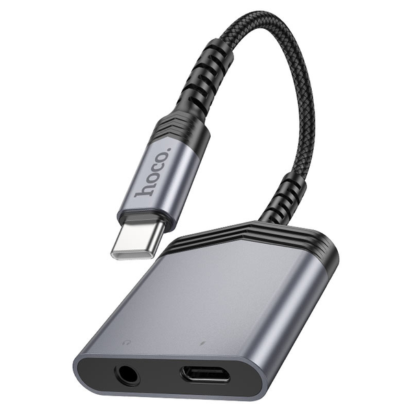 Type-C 2-in-1 DAC Audio Converter - PD27W Fast Charging Support- Hoco LS39