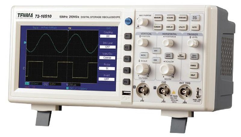 Tenma 72-10510 Dual Channel, 25MHz Digital Storage Oscilloscope