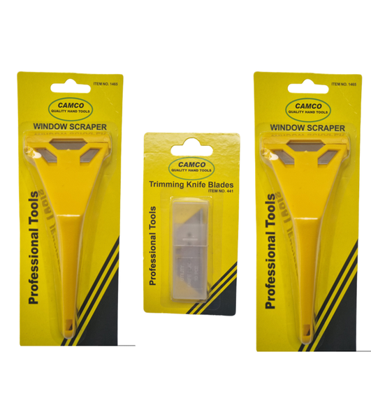 Camco (Pack of 2) Window Scraper with 10 Pack Blades