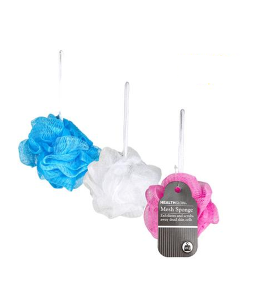 Health Glow - Mesh Bath Sponge 20g x 3