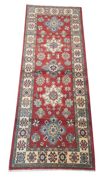 Stunning Afghan Kazaq Carpet Runner 204 X 79cm