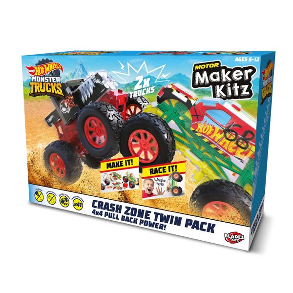 Hot Wheels Monster Trucks Crash Zone Twin Pack