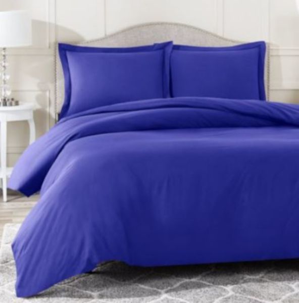 Wonder Towel Luxury Crease-free Hotel Duvet Cover Set Double Royal Blue