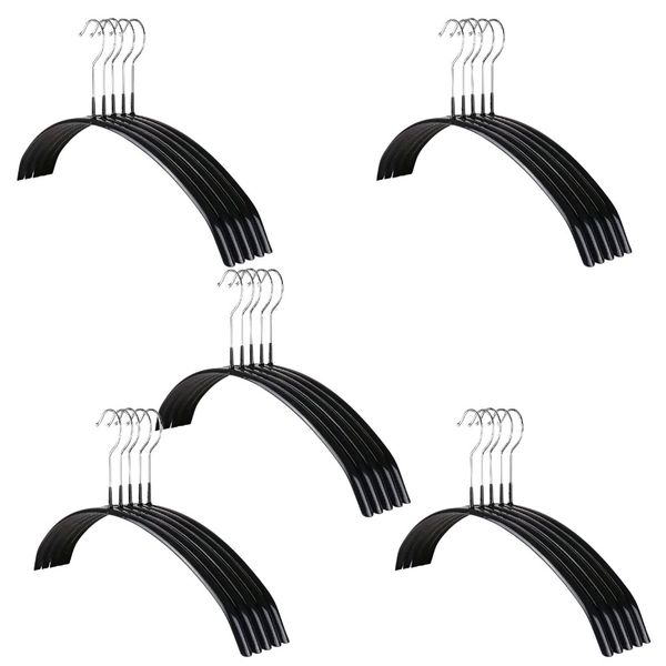 Black Slim Fit Metal Hangers No-Slip - 25 Piece (41.5 x 20cm).