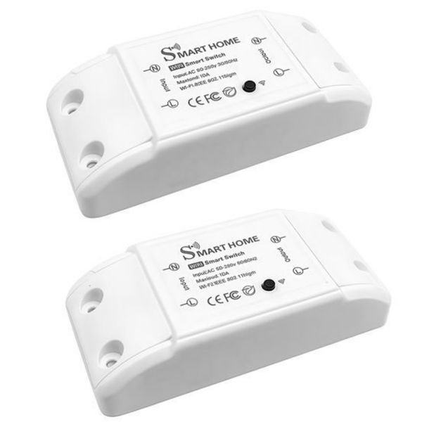 2Pieces WiFi Switch Wireless Remote Control Electrical for Household