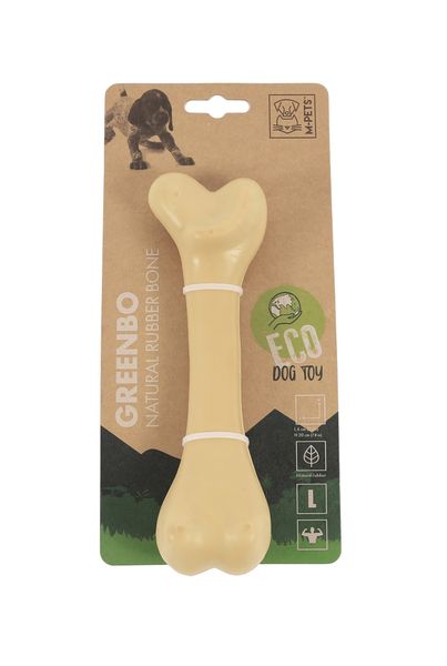M-Pets Natural Rubber Bone Dog Toy - L