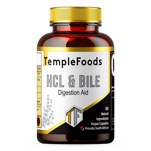 Temple Foods HCL + Bile. Protein, Fat Digestion. Stomach. Gallbladder
