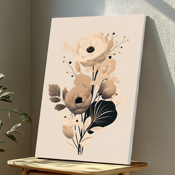 A3 Wall Art Print Mounted on White Veneered Chipboard - Creative Minimalist