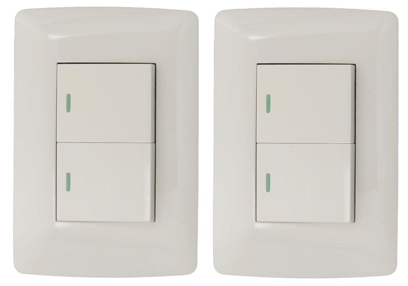 Hello Today White 4 Lever Light Switch - 2 Pack