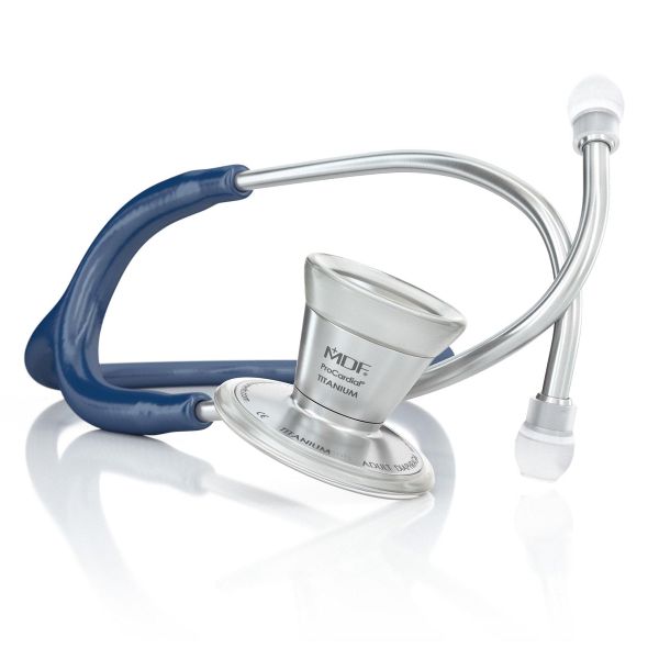 MDF Instruments -Procardial Titanium Cardiology Stethoscope - Navy Blue