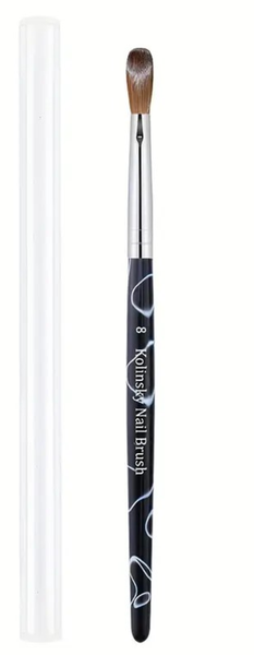100% Pure Kolinsky Hair Oval Nail Brush- size 8