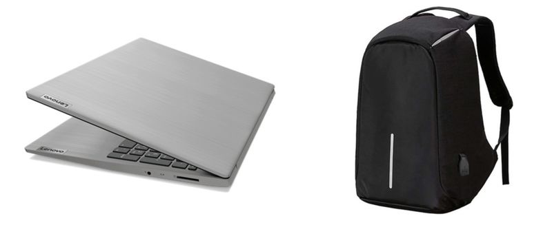 Lenovo IdeaPad 3 - Intel i3-256 SSD-4GB Ram + Anti Theft Laptop Bag