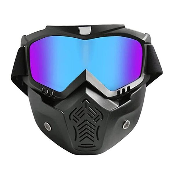 Colored Motorcycle Facemask Goggles-HB