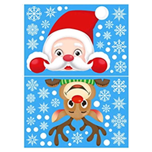 Santa Clause and Reindeer Decorative Stickers