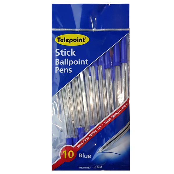 Blue Pens Pack Of 10 image