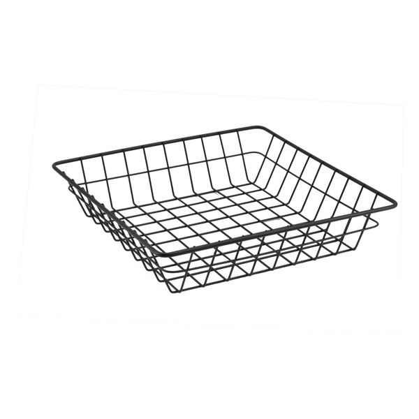 Regent Catering Wire Serving Basket Square Powder Coated Black (25x25x5cm)