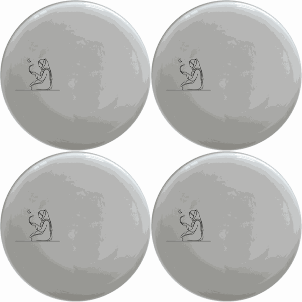 Islamic Imagery Dinner Plate Set of 4 - Range 4