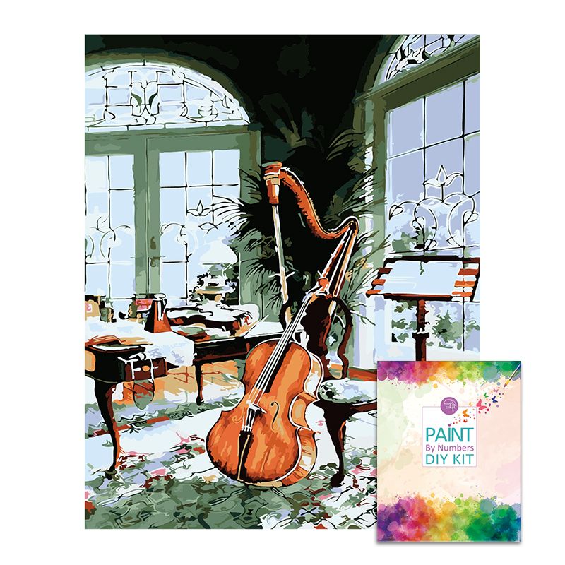 Easy Craft Paint by Number DIY Kit, 50x40cm Musical Instruments Shop