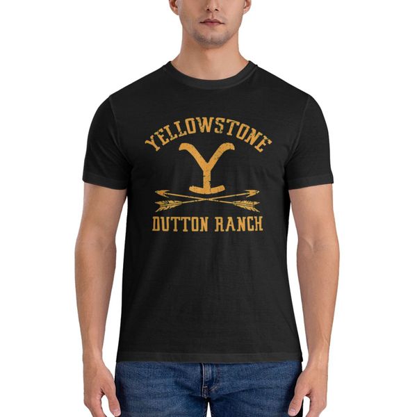 Yellowstone Dutton Rranch Mens T-Shirts - Cotton Short Sleeve T-Shirts