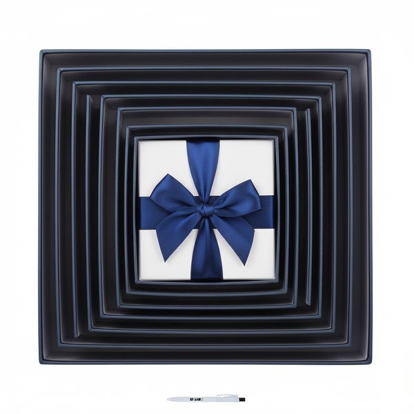 10-Piece Nesting Gift Boxes for Christmas &amp; Holiday Presents + ReVibe Pen