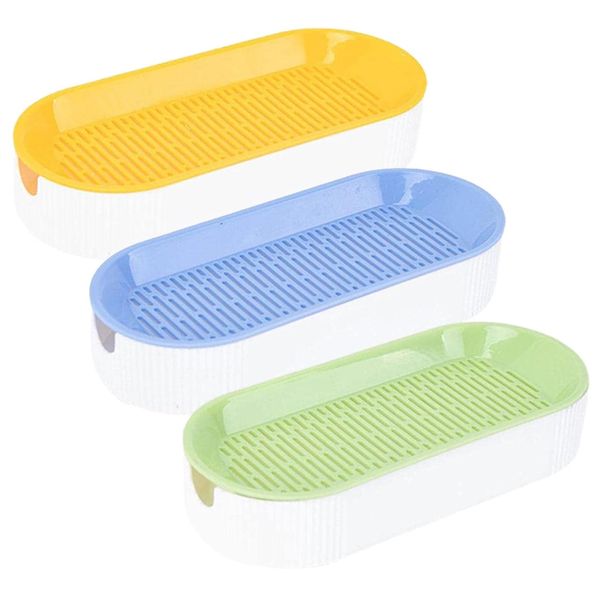 Garden Pet Grass &amp; Catnip Box Plastic Hydroponics Tray (21cm) Set of 3