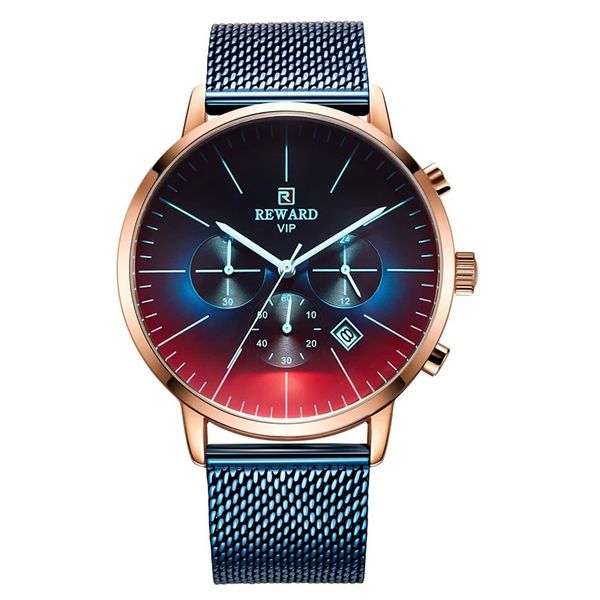 Reward Men's Blue Mesh Leisure Watch image