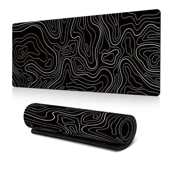 Upgraded Large Size Anti-Slip Black&amp;White Art Gaming Mouse Pad Desk Mat