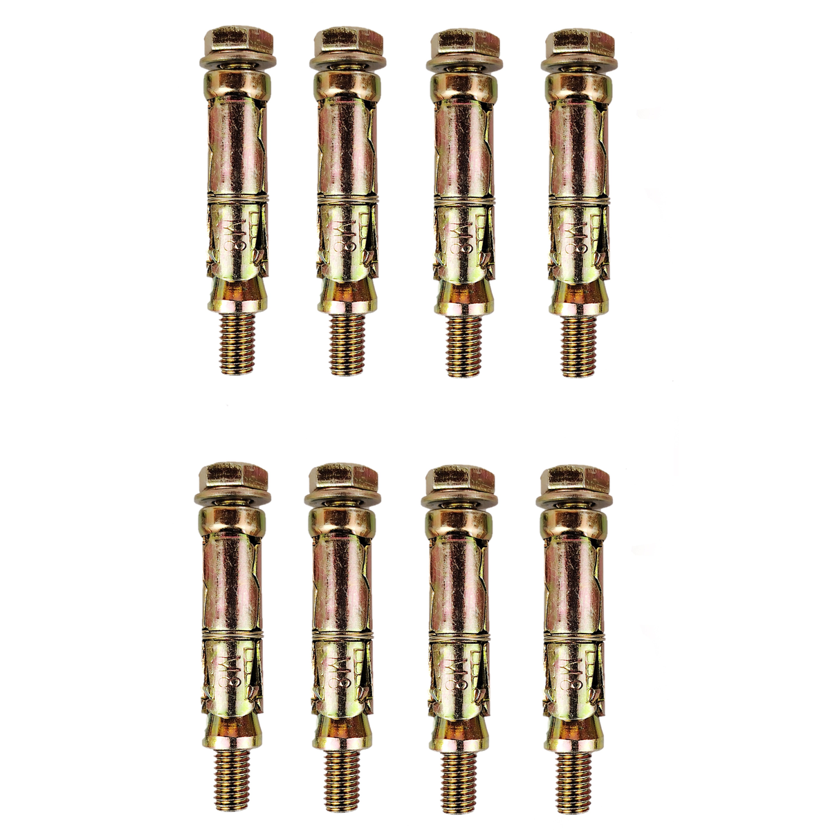 Osprey - M8 Rawl Bolts 8x65mm Shielded Zinc Heavy-Duty Anchor bolts -8 pack