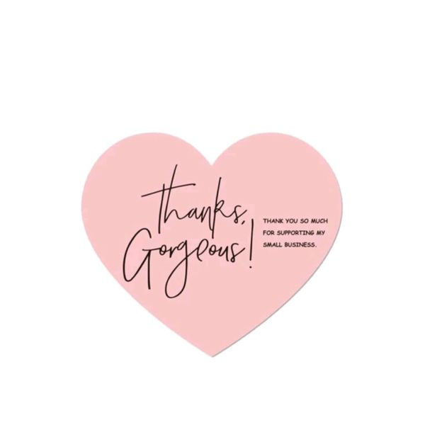 30 Piece Heart Shaped Thank You Cards