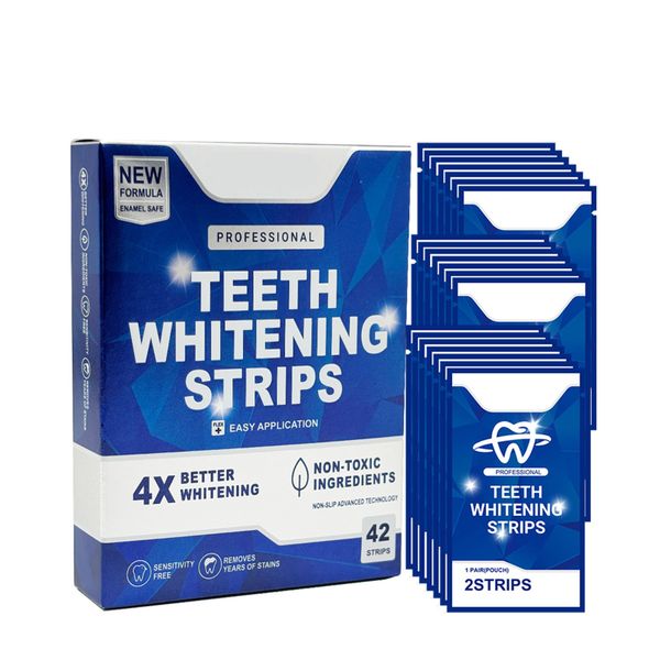 Professional Teeth Whitening Strips - Pack of 42 Strip Kit Teeth Whitening