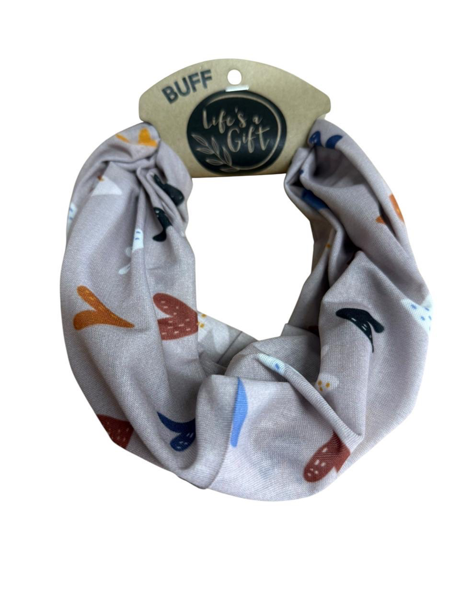 Neck Gaiter - Flying Colourful Hearts