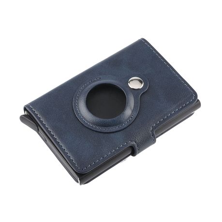 Women Men Credit Card Holder Wallet Vintage Card Case with Air Tag Holder Image