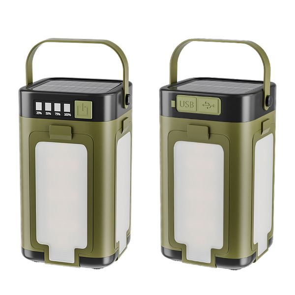 2- Pieces Multifunction Camping Lantern, Rechargeable Camping Lantern, Solar LED