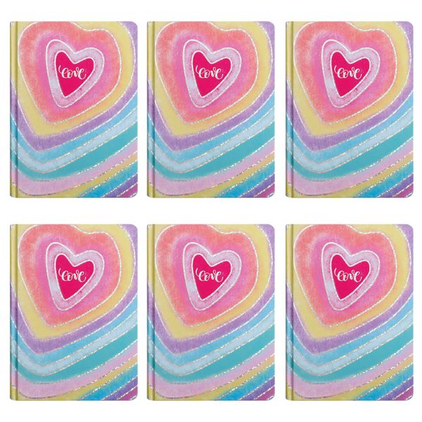 Rainbow Heart 'Love' Notebooks - Set of 6