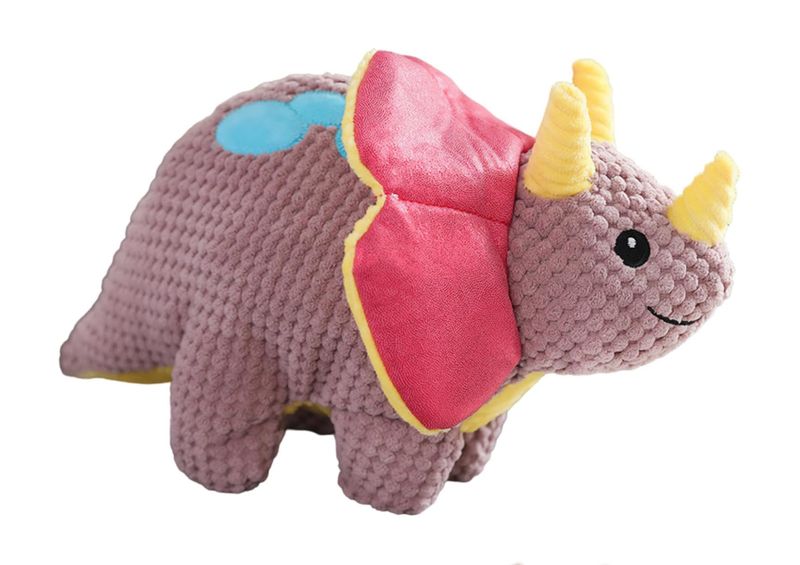 Triceratops Plush Dog Toy