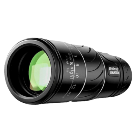 Powerful 16x52 M-onocular Tele-scope, HD Long Range, Super Zoom - Black Image
