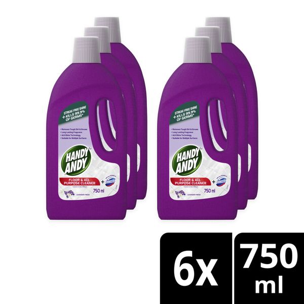 Handy Andy Lavender Fresh Floor and Multipurpose Cleaner 6x750ml