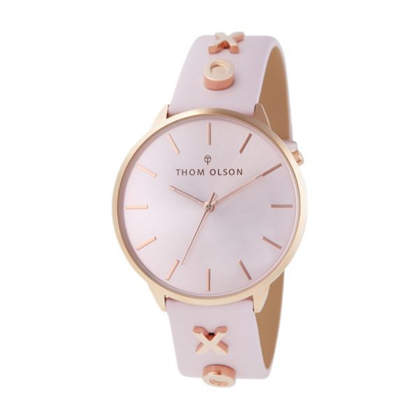 Thom Olson Message Pink Leather Watch - CBTO013
