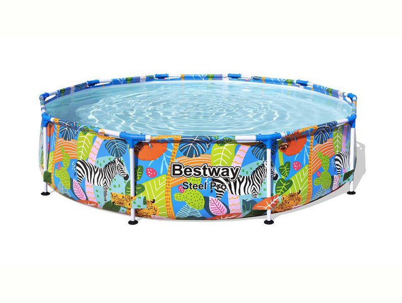 Bestway 3.05m x 0.66m Steel Pro Frame Pool - WILD PRINT