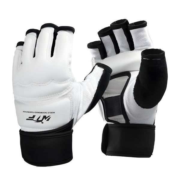 Taekwondo Karate Half-Finger Gloves Kit for Adults&amp;Kids Training Boxing